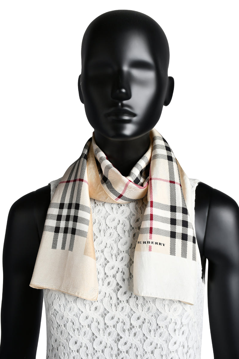 Burberry Vintage Check Print Silk Scarf – The Plush Posh