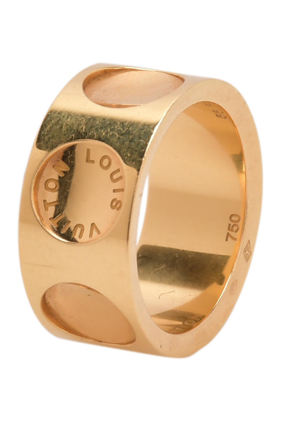 Louis Vuitton Empreinte Large Model Yellow Gold Band Ring at
