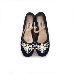 miu miu black ballet flats