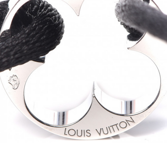 Louis Vuitton Black Lace 18K White Gold Empreinte Bracelet - Yoogi's Closet