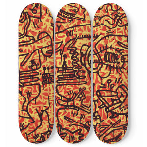 Keith Haring - The Last Rainforest Skateboard Art | Maple Wood