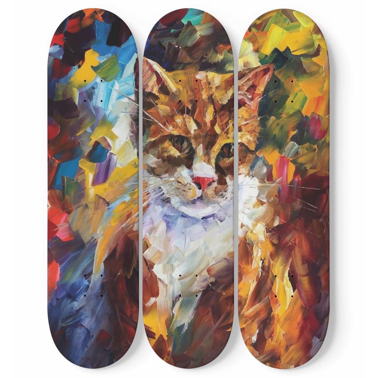 My Cat Abstract Art | Skateboard Deck Wall Art