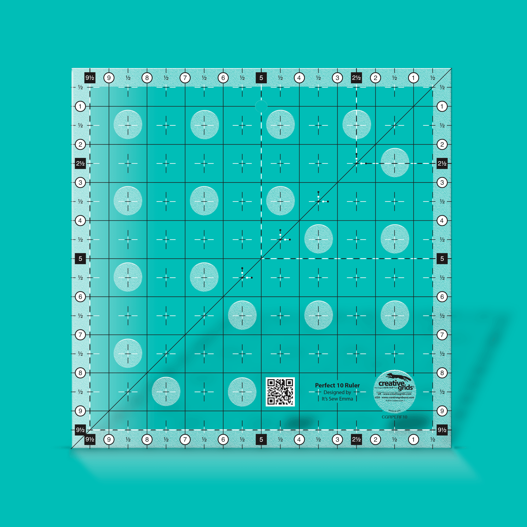 Creative Grids Quilt Ruler 8-1/2 in x 12-1/2 in CGR812