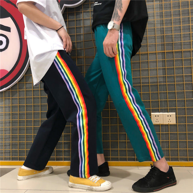 striped colorful pants