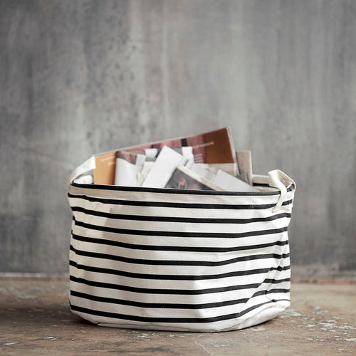 Black & white Polyester (PES) Laundry bag