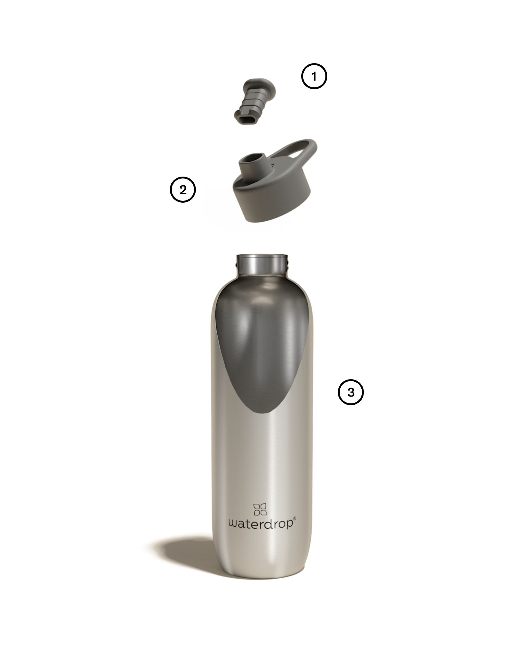 Botella deportiva de vidrio con filtro de acero inoxidable, botellas para  beber para viajes al aire libre, deportes/escalada (1 litro, 1.5 litros, 2