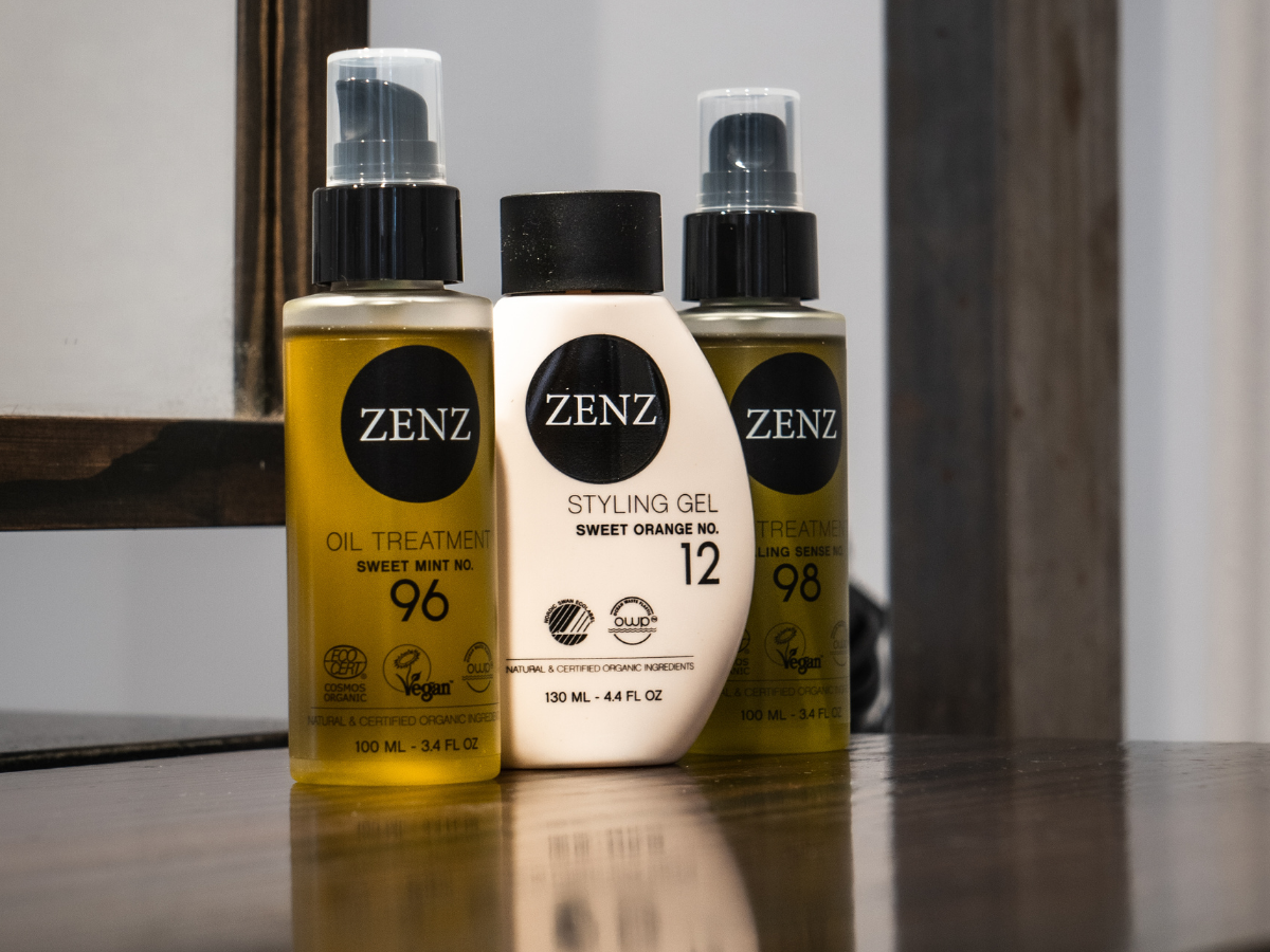 Oil Treatment og Styling Gel no. 12 fra ZENZ Organic