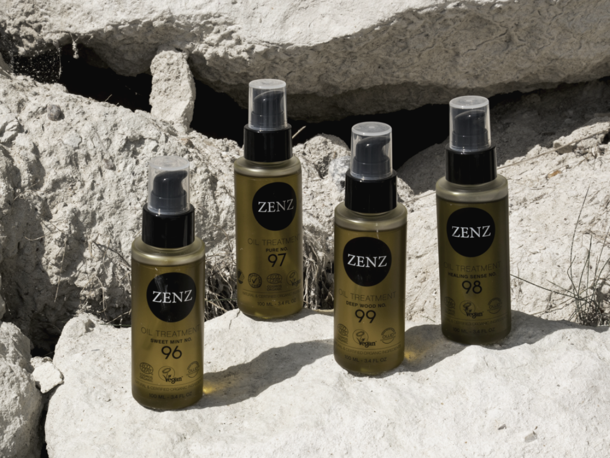 Fire Oil Treatments fra ZENZ Organic på hvid sten