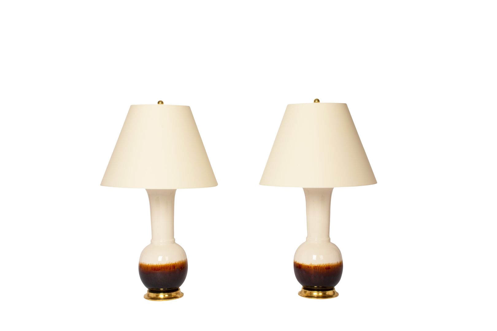 Alexandra Lamp Pair in Amber Ombr