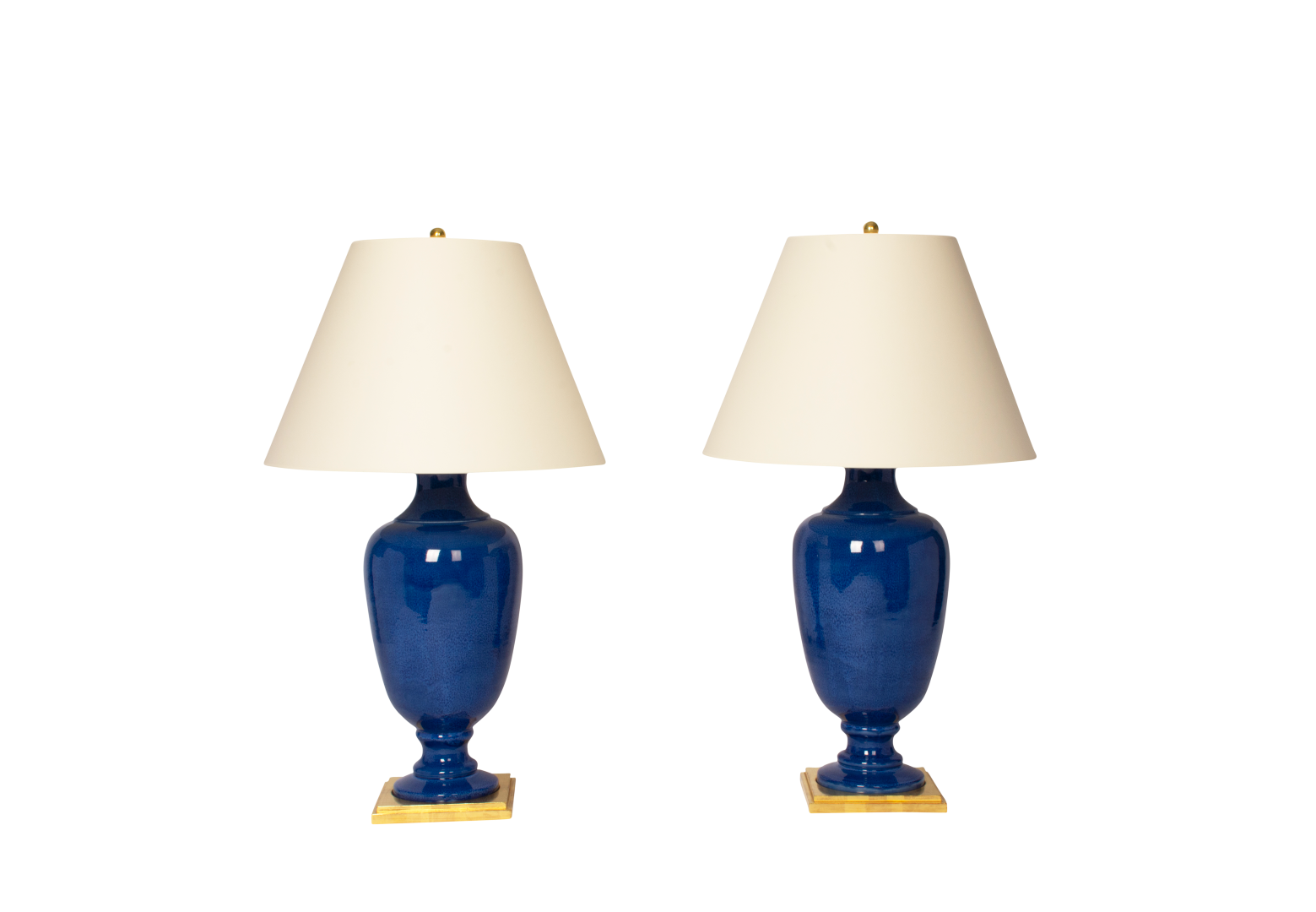 Ophelia Lamp Pair in Sapphire Blue