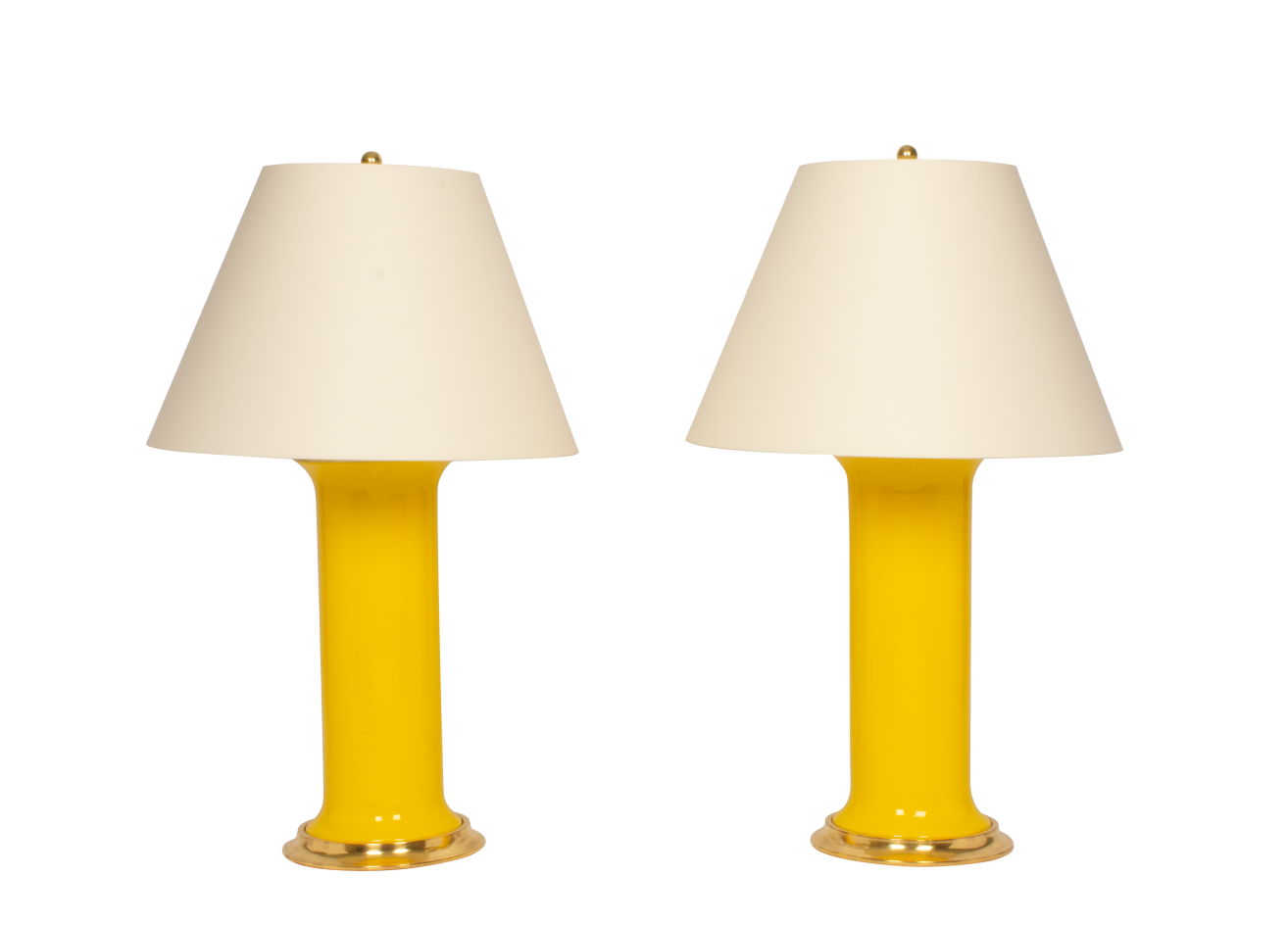 Patricia Large Lamp Pair in Canary