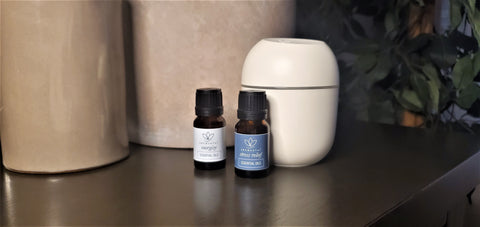 Aromanthi Essential Oils for Energy and Stress-Relief. Blog post about are essential oils safe and how to use them.