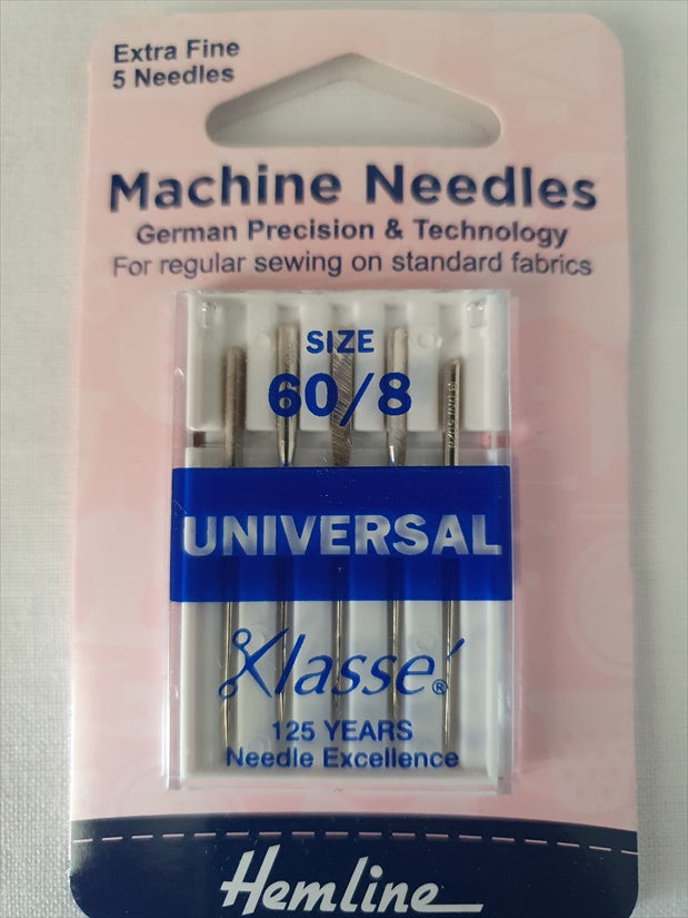 Hemline Sewing Machine Needles - Universal - Mixed Fine - Pack of 5