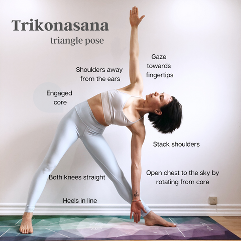 How to practice Trikonasana - triangle pose