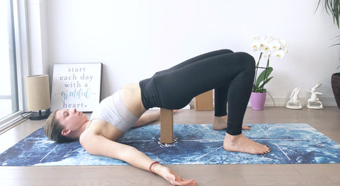 Supported bridge pose