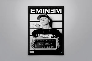 Autograph signed Eminem Poster + COA