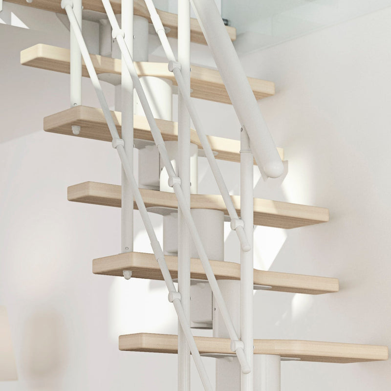 Dolle Lugano Modular Staircase Kit - White | Staircase & Railing Store