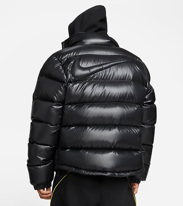 nike black and white puffer jacket