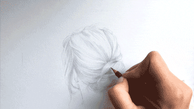 Drawing realistic portrait hair step by step guide beginner artist easy girl woman hair practice hair line tips tutorial style short style bun japan design hairstyle 