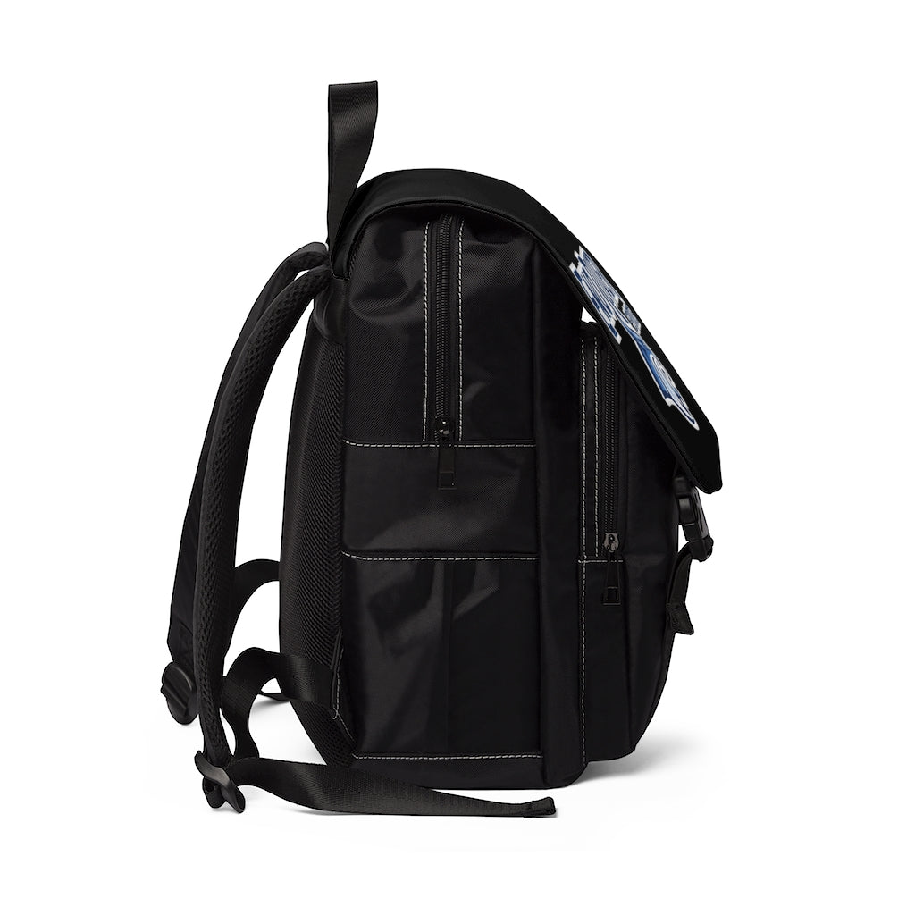 Skullz Laptop Backpack with USB charger port and velcro front