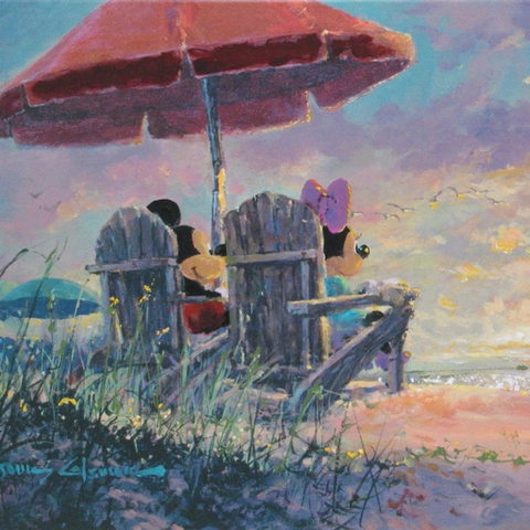 Stitch ''Sunset Serenade'' Canvas Artwork by Rob Kaz – 10'' x 20