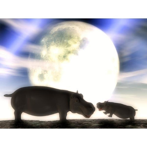 HIPPOS-Hippo Baby Joy by Alan Foxx