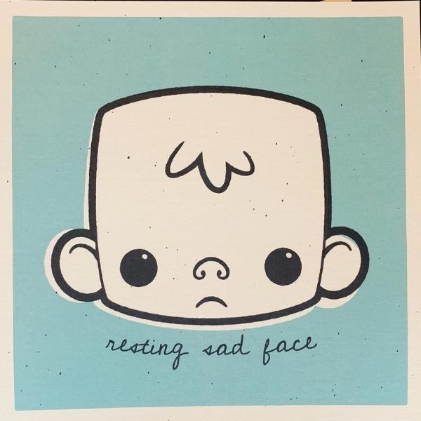 RESTING SAD FACE - Paper Print by Terriby Odd