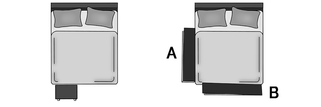 Configuration d'un escabeau pour chien avec lit ou configuration d'une rampe pour chien avec lit