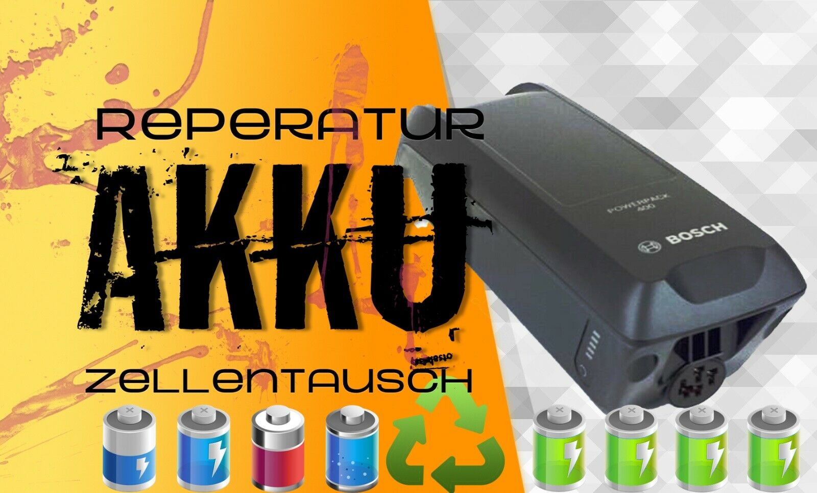 DEA-Akku - E-Bike Akku Reparatur optional Zellentausch, eBike, Bosch  System, Bosch Antriebe