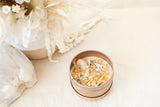 Ginger Flower Travel Tin with Citrine + White Sage | Rose Gold