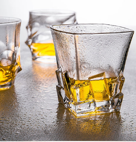 The Rocks Cube Glass: A Whiskey Glass With a Solid Glass Cube In It