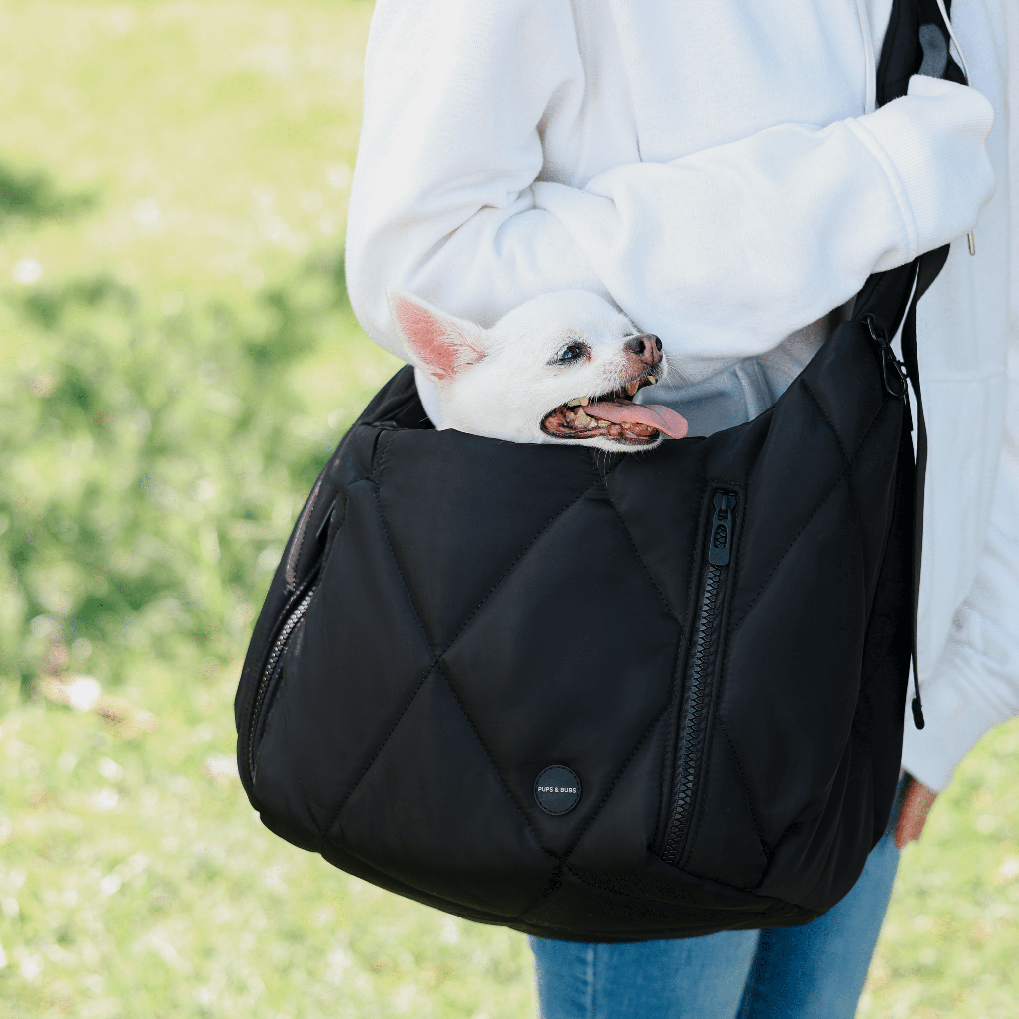 P.U.P. Zipper Tote Bag Black