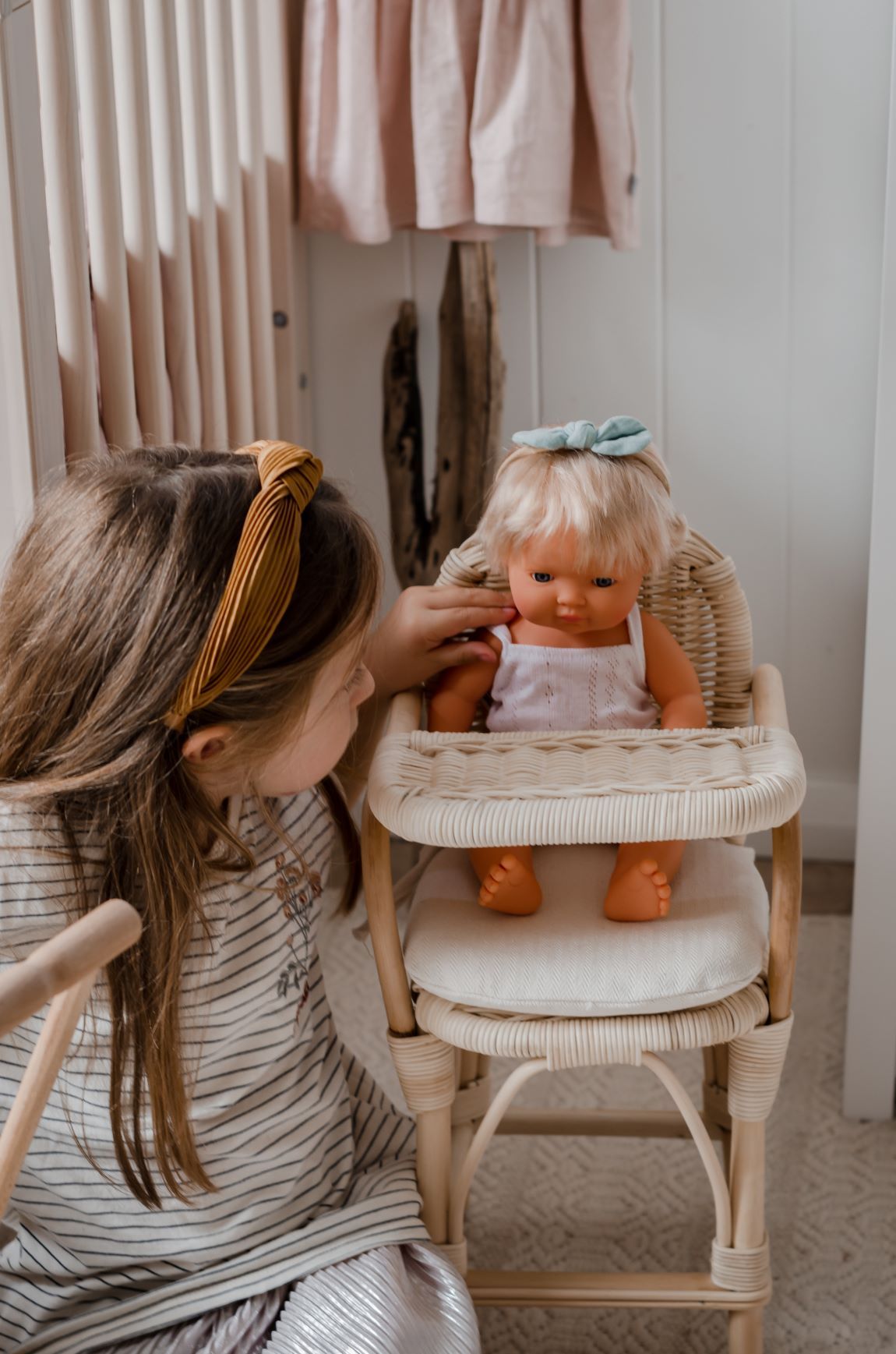 wicker doll high chair