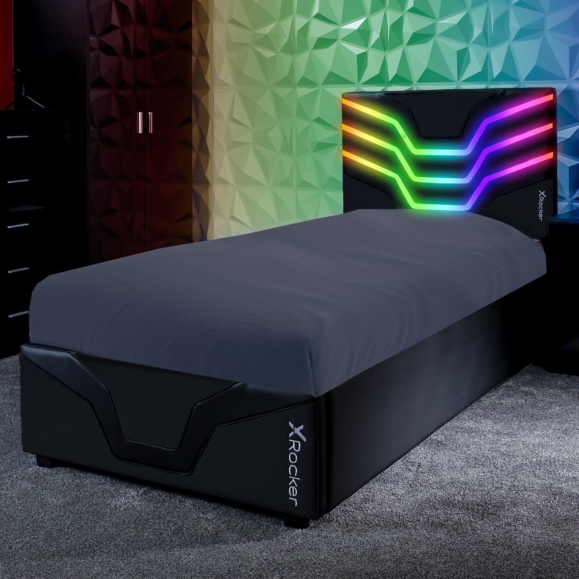 Cosmos RGB Twin Gaming Bed with Neo Motion