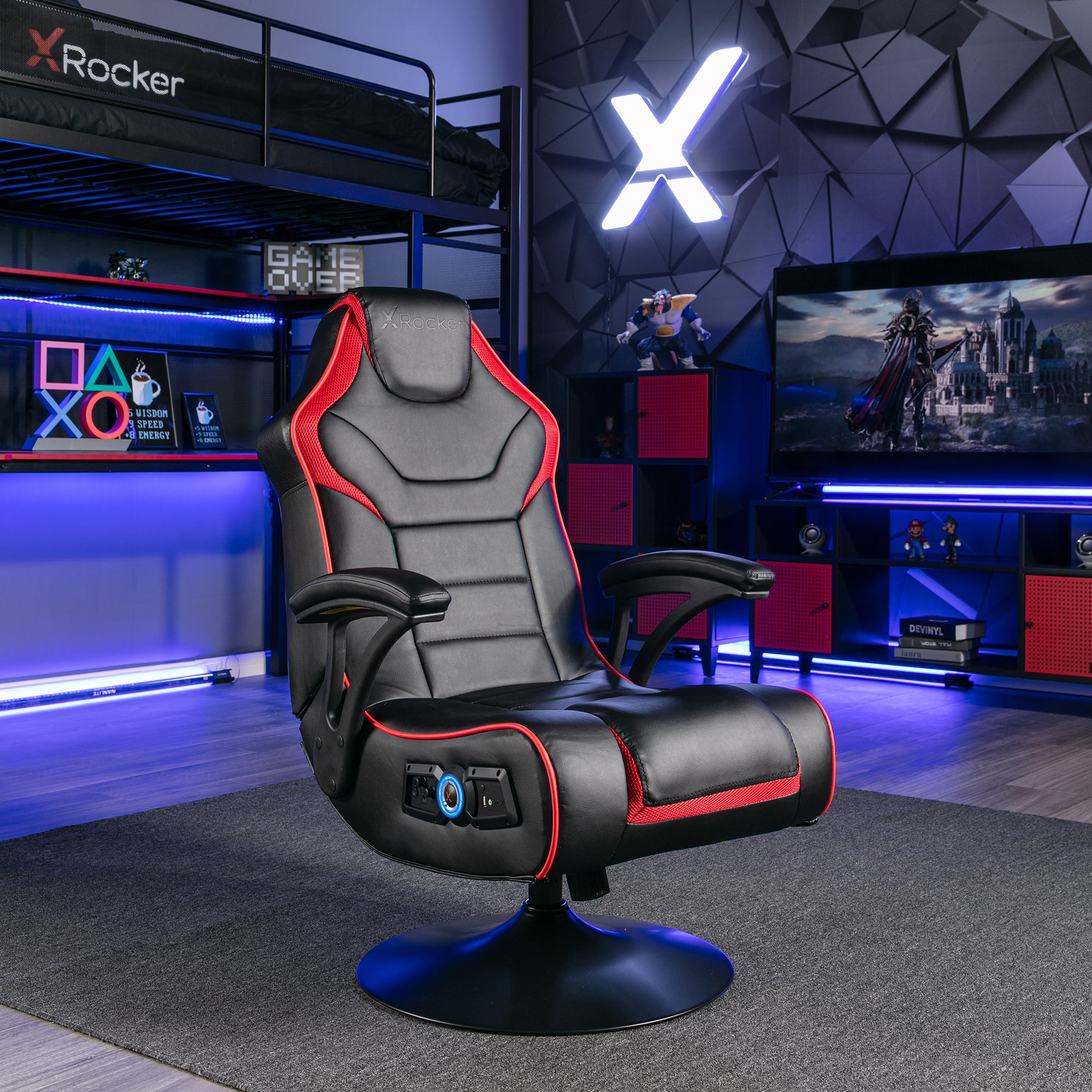 X Rocker Chair with Speakers and Vibration, Torque
