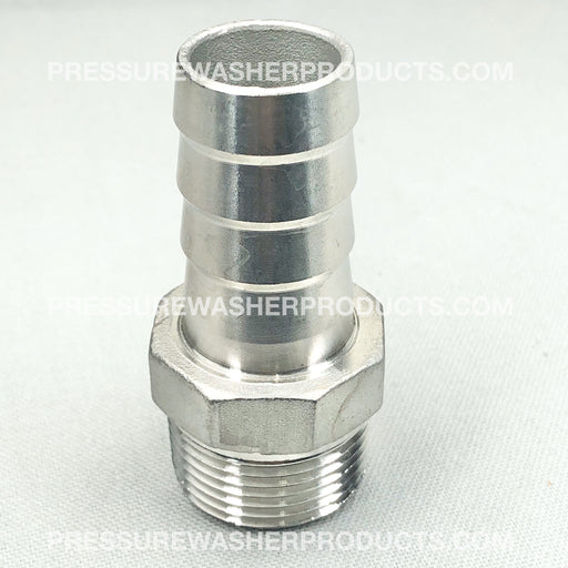 1/2 HOSE BARB X 1/2 MPT 316 STAINLESS STEEL — PressureWasherProducts