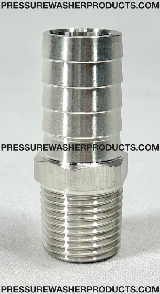 5/8 HOSE BARB X 1/2 MPT 316 STAINLESS STEEL — PressureWasherProducts
