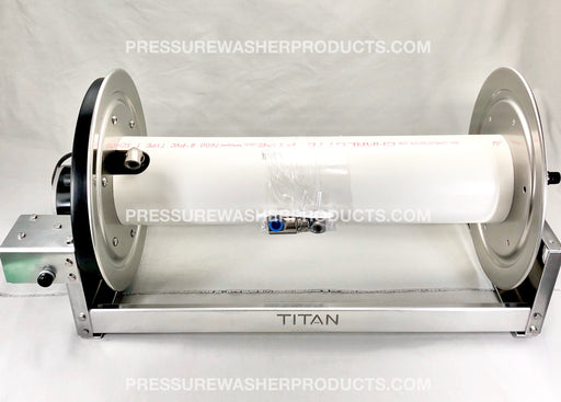 TITAN ELECTRIC STAINLESS STEEL 22 FULL FRAME HOSE REEL SS MANIFOLD 4322ES  — PressureWasherProducts