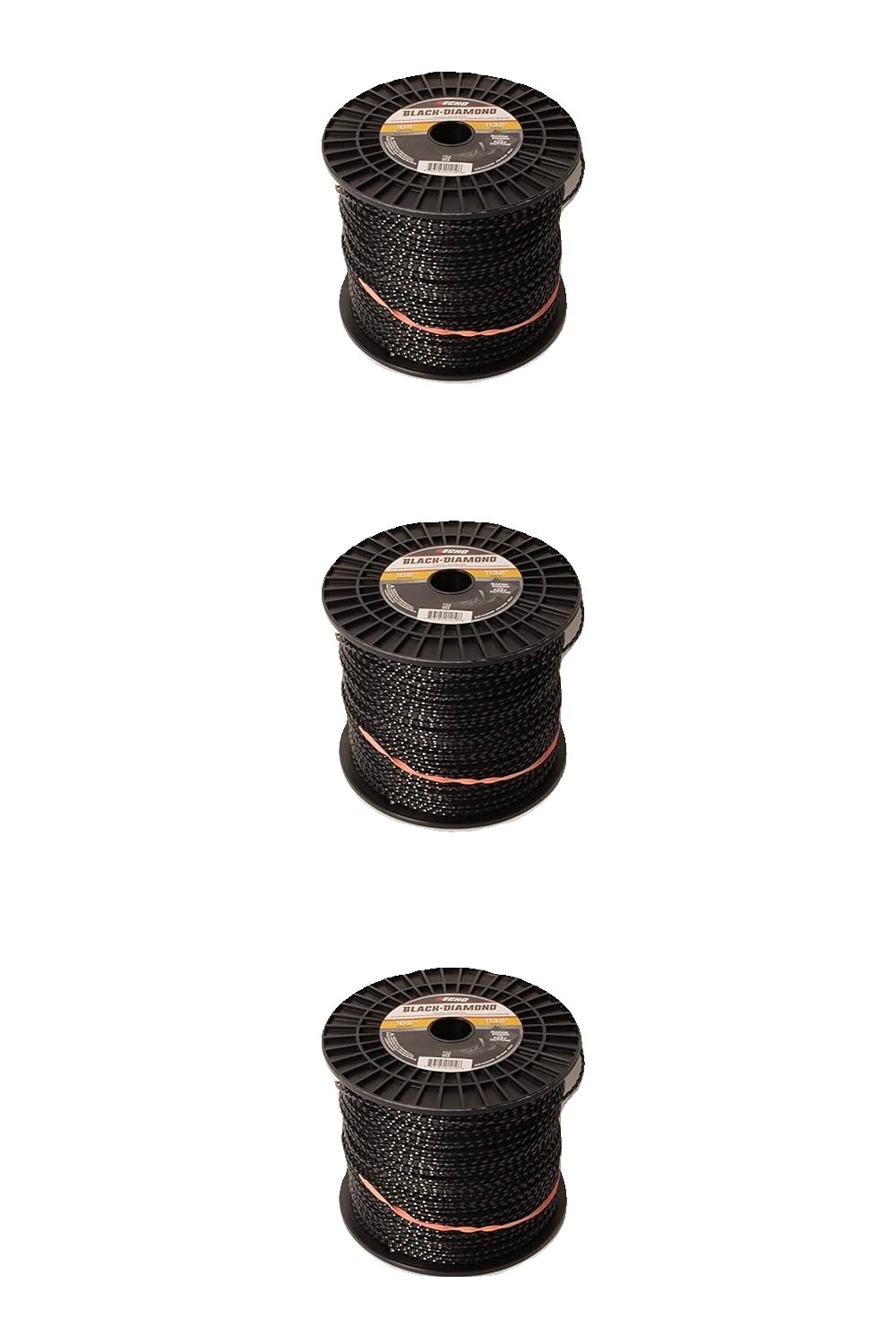 3 PK Echo 330105075 .105" Black Diamond Trimmer Line Spool 1,132' Square Twisted