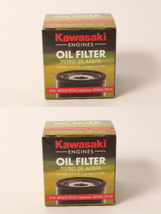 2 Pack Oil Filter Fits For Kawasaki 49065-0721 49065-7007 OEM