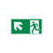 6.R-008 Rettungsweg/Notausgang links aufwärts, Rettungszeichen, ISO