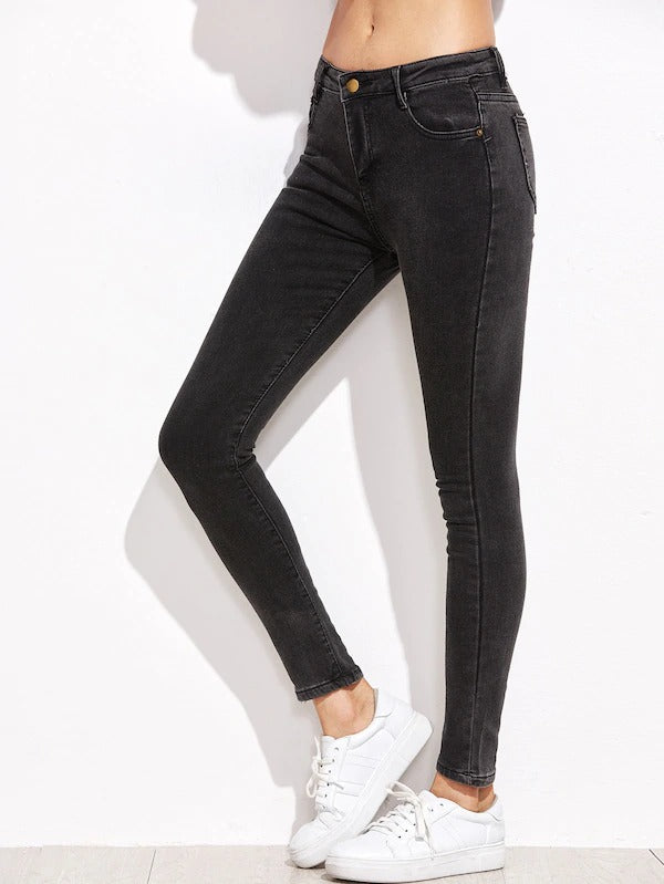 dark grey slim jeans