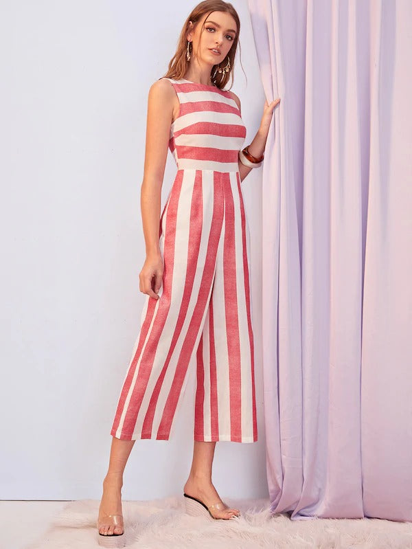 pink batwing belted palazzo jumpsuit