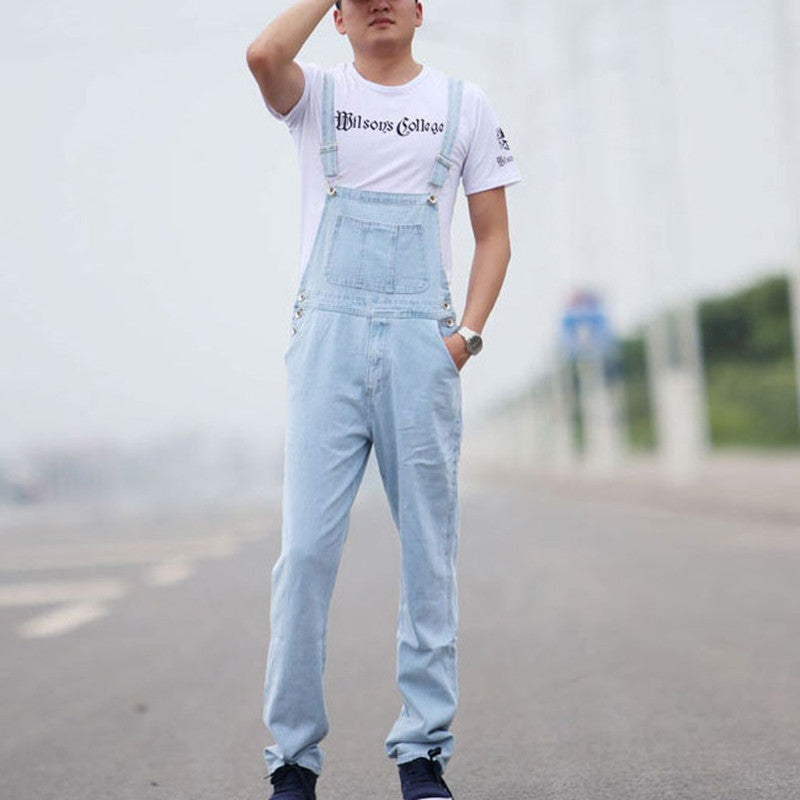 light washed overalls