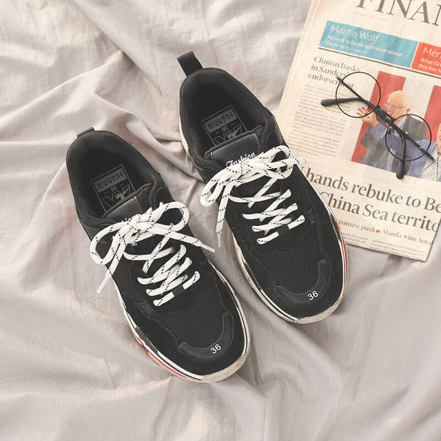 Vintage Dad Sneakers Women Shoes High 