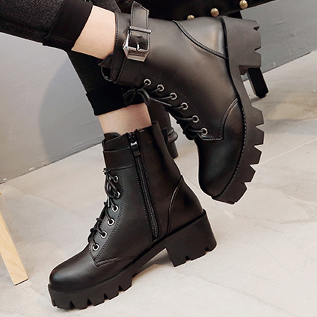 waterproof platform boots