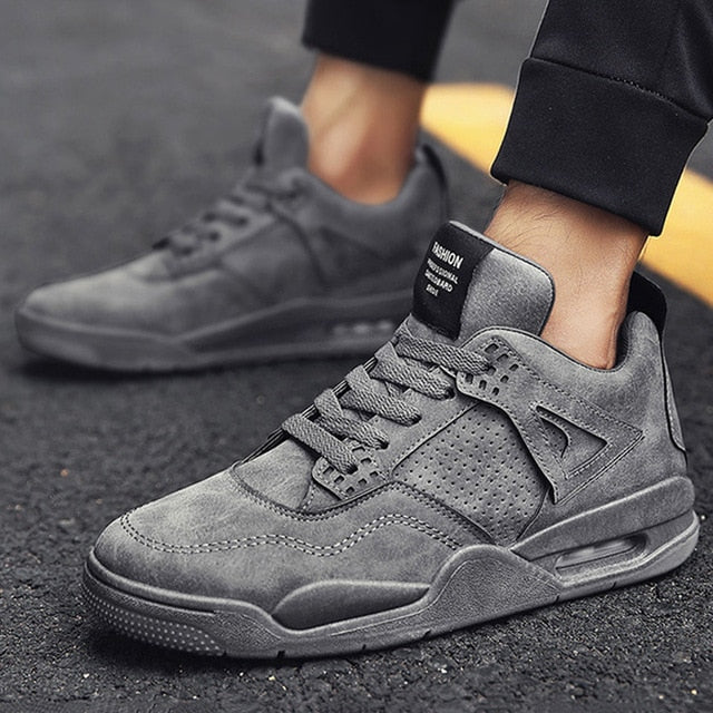 grey designer sneakers