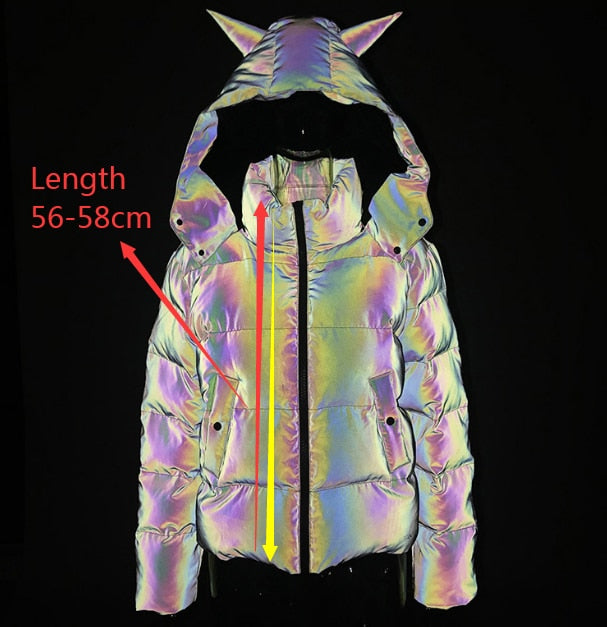 rainbow bubble coat