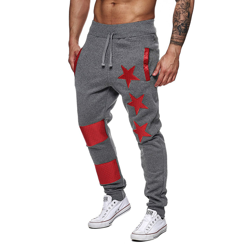 mens patchwork joggers