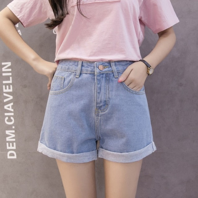 korean denim shorts